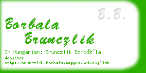 borbala brunczlik business card